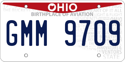 OH license plate GMM9709