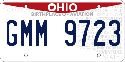 OH license plate GMM9723