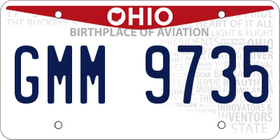 OH license plate GMM9735
