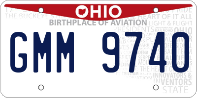 OH license plate GMM9740