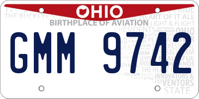 OH license plate GMM9742