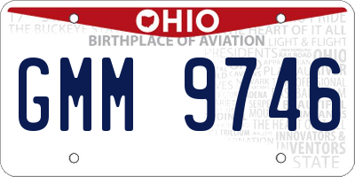 OH license plate GMM9746