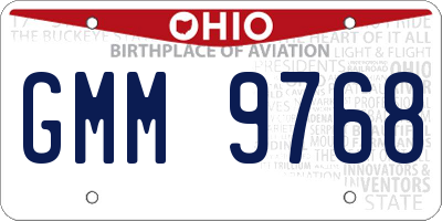 OH license plate GMM9768