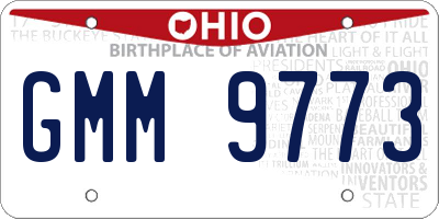 OH license plate GMM9773