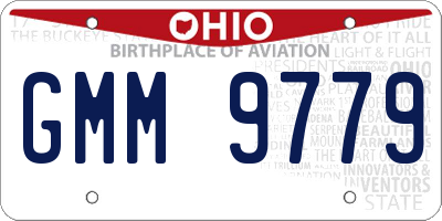 OH license plate GMM9779
