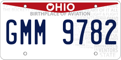 OH license plate GMM9782