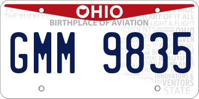 OH license plate GMM9835