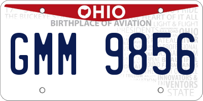 OH license plate GMM9856