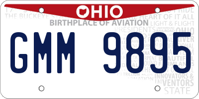OH license plate GMM9895