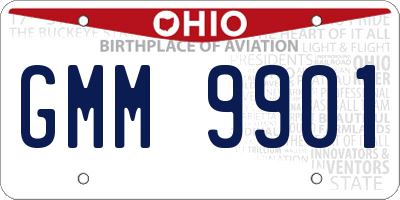 OH license plate GMM9901