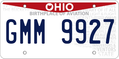 OH license plate GMM9927