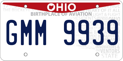 OH license plate GMM9939