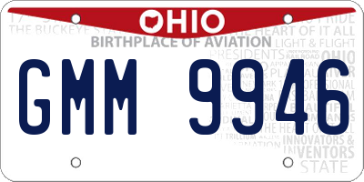 OH license plate GMM9946