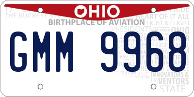 OH license plate GMM9968