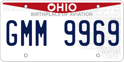 OH license plate GMM9969