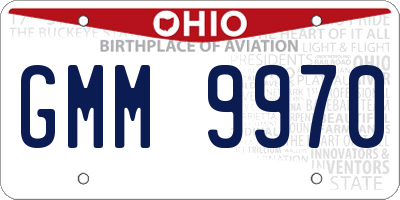 OH license plate GMM9970