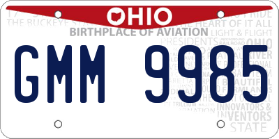 OH license plate GMM9985
