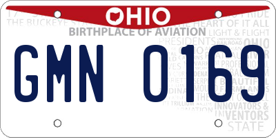 OH license plate GMN0169