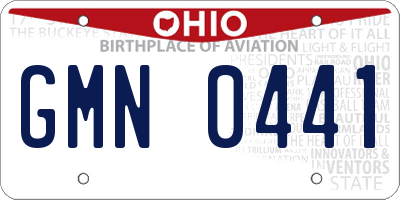 OH license plate GMN0441