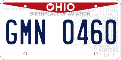 OH license plate GMN0460