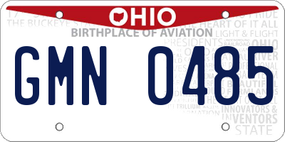OH license plate GMN0485