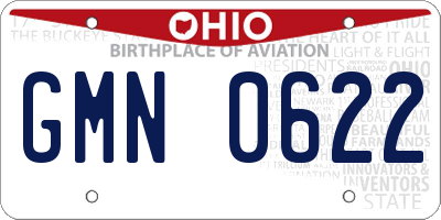 OH license plate GMN0622