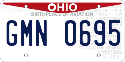 OH license plate GMN0695