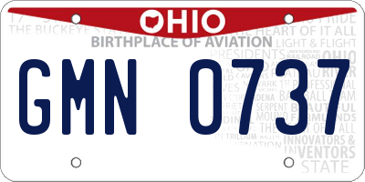 OH license plate GMN0737