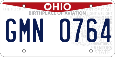 OH license plate GMN0764
