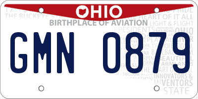 OH license plate GMN0879