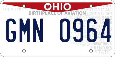 OH license plate GMN0964
