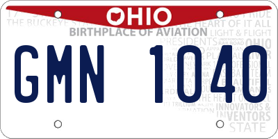 OH license plate GMN1040