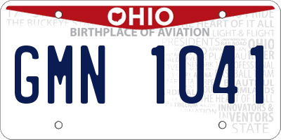 OH license plate GMN1041
