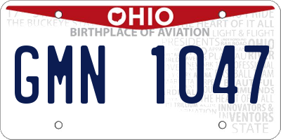 OH license plate GMN1047