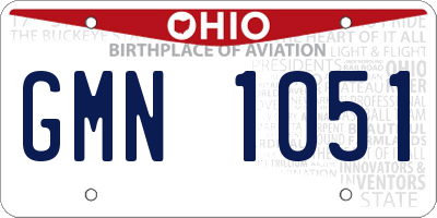OH license plate GMN1051