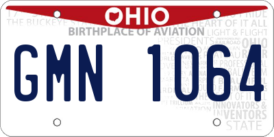 OH license plate GMN1064