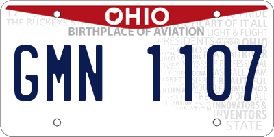 OH license plate GMN1107