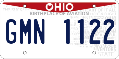 OH license plate GMN1122