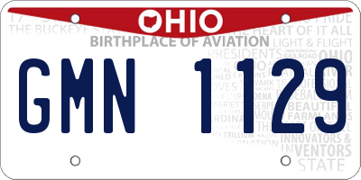 OH license plate GMN1129