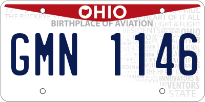OH license plate GMN1146