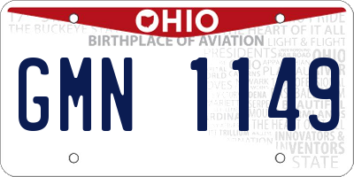 OH license plate GMN1149