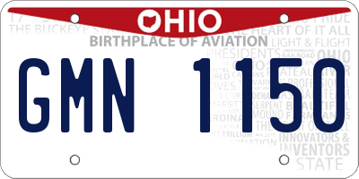 OH license plate GMN1150