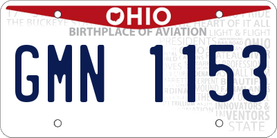 OH license plate GMN1153