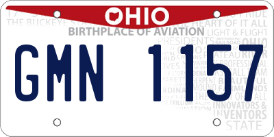 OH license plate GMN1157