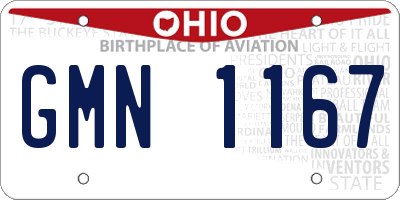 OH license plate GMN1167