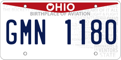 OH license plate GMN1180