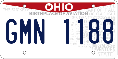 OH license plate GMN1188