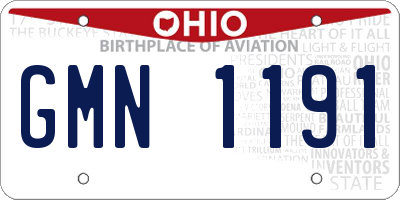 OH license plate GMN1191