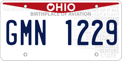 OH license plate GMN1229