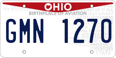 OH license plate GMN1270